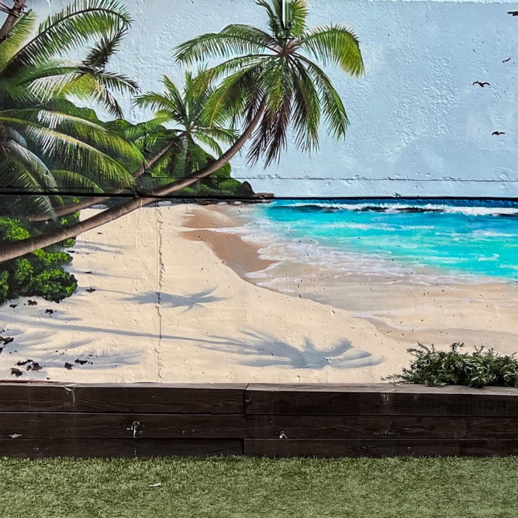 Pintura de mural personalizado de playa