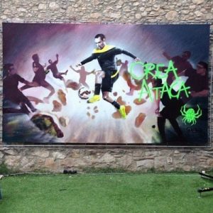 Pintura en vivo para evento de nike