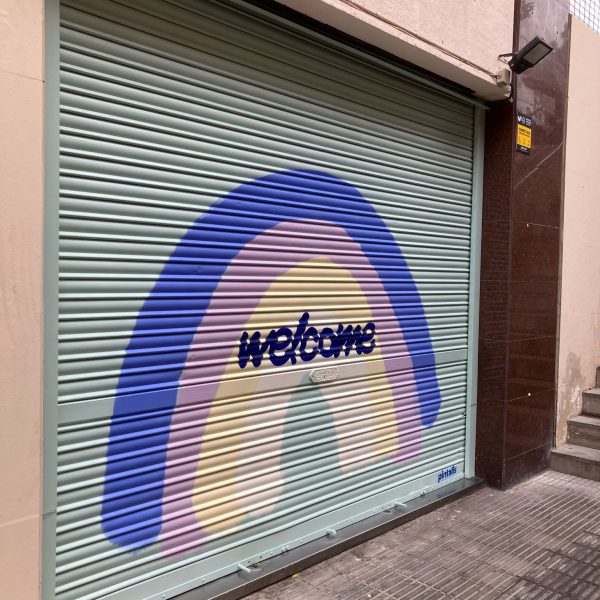 graffiti persiana cierre local negocio pintalis