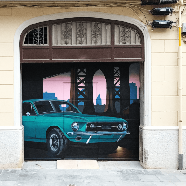 Graffiti en Taller Mecánico realizado por nuestros profesionales