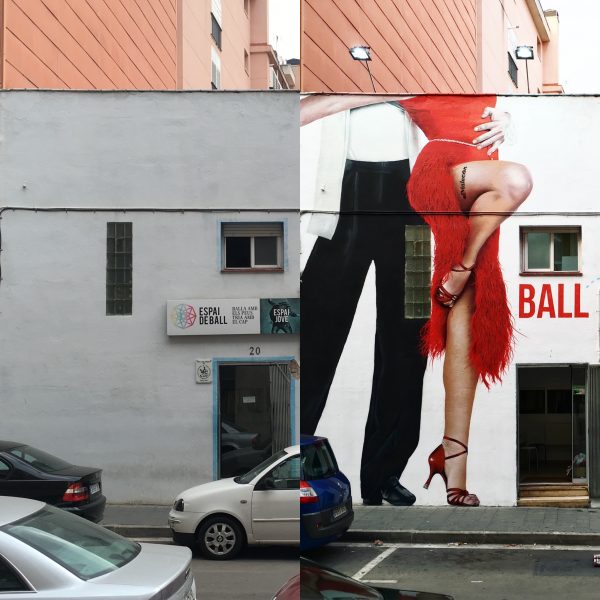 Mural en fachada de empresas